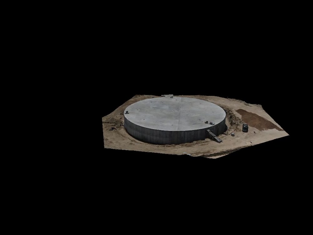 Industrial water reservoir, 360° view